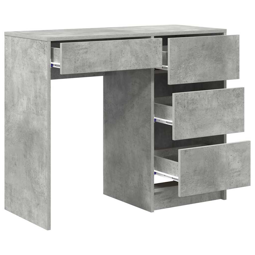 Modern Wooden Home Office Writing Computer Desk Table With 4 Storage Drawers