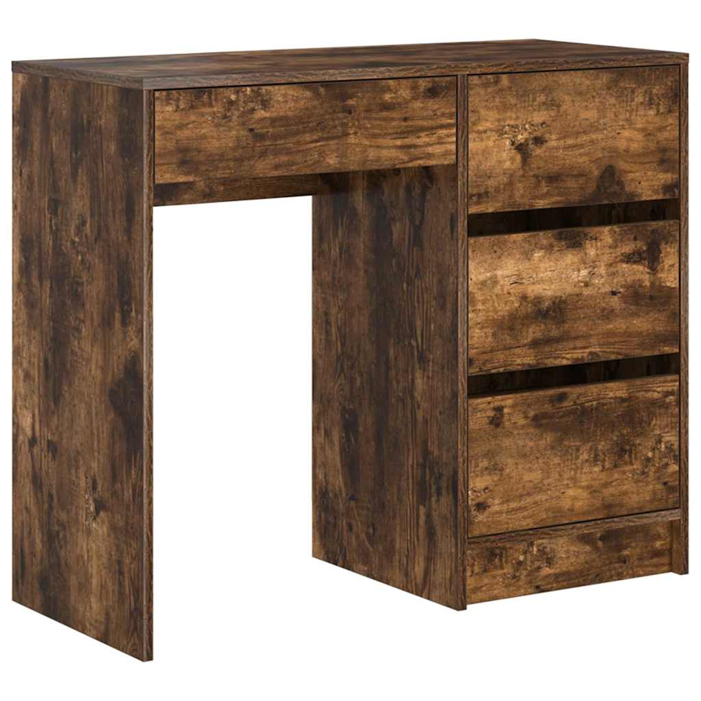 Modern Wooden Home Office Writing Computer Desk Table With 4 Storage Drawers