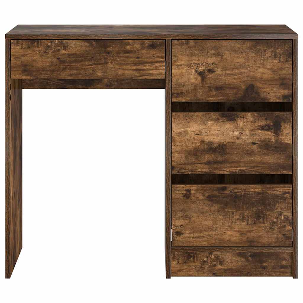 Modern Wooden Home Office Writing Computer Desk Table With 4 Storage Drawers