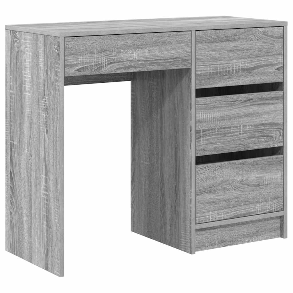 Modern Wooden Home Office Writing Computer Desk Table With 4 Storage Drawers