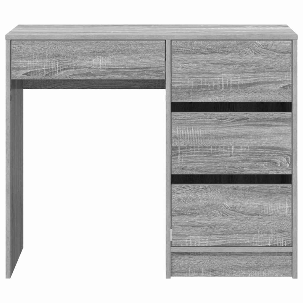 Modern Wooden Home Office Writing Computer Desk Table With 4 Storage Drawers