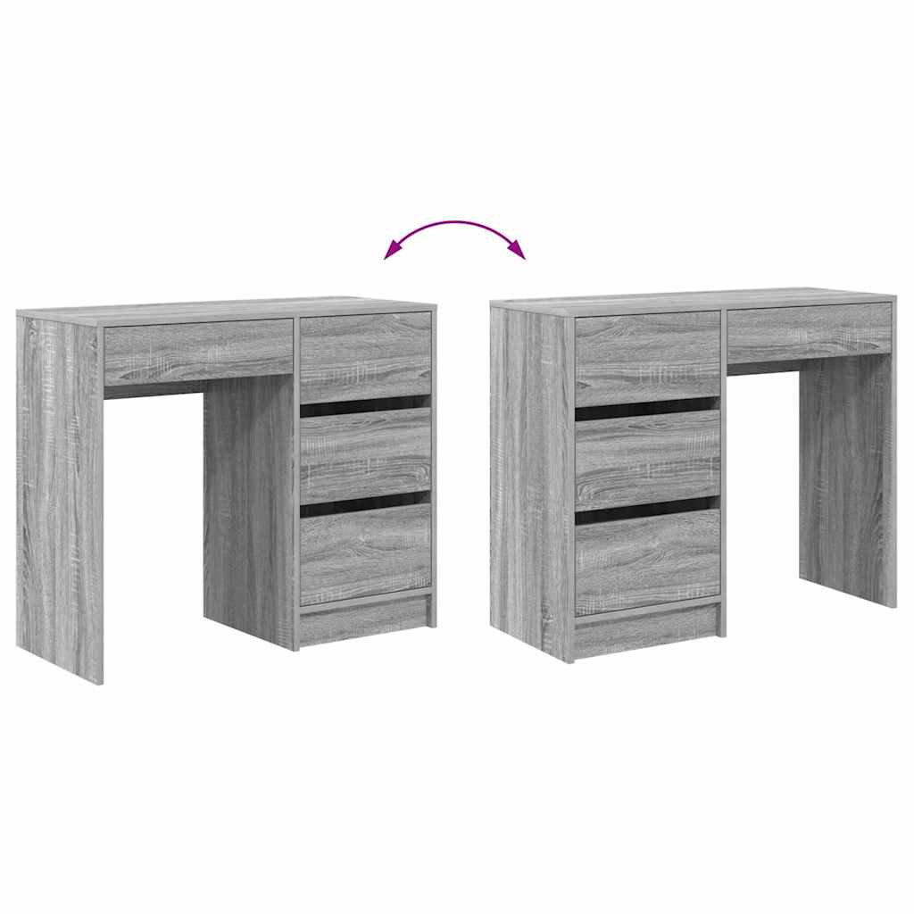 Modern Wooden Home Office Writing Computer Desk Table With 4 Storage Drawers
