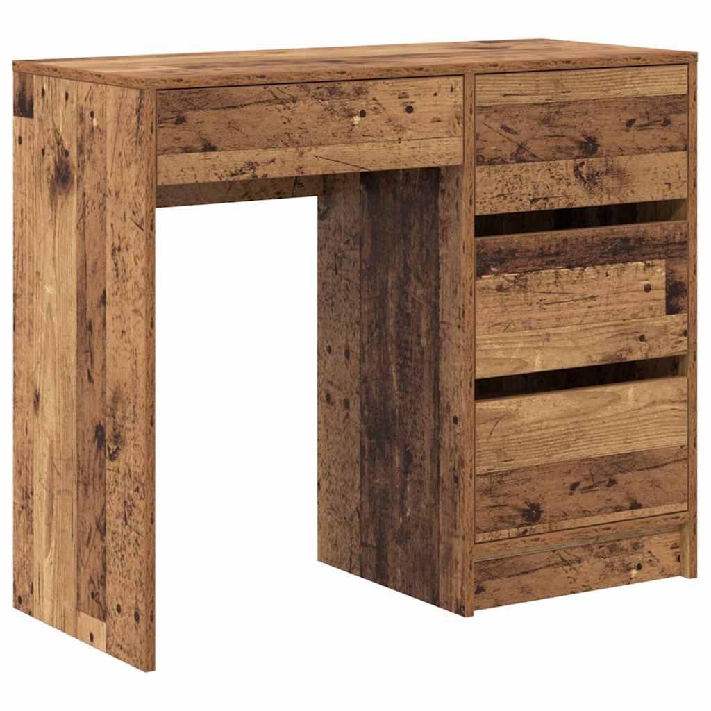 Modern Wooden Home Office Writing Computer Desk Table With 4 Storage Drawers
