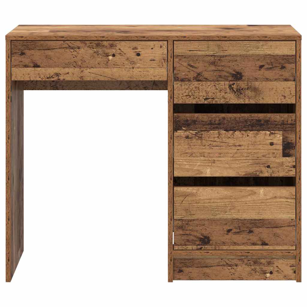 Modern Wooden Home Office Writing Computer Desk Table With 4 Storage Drawers