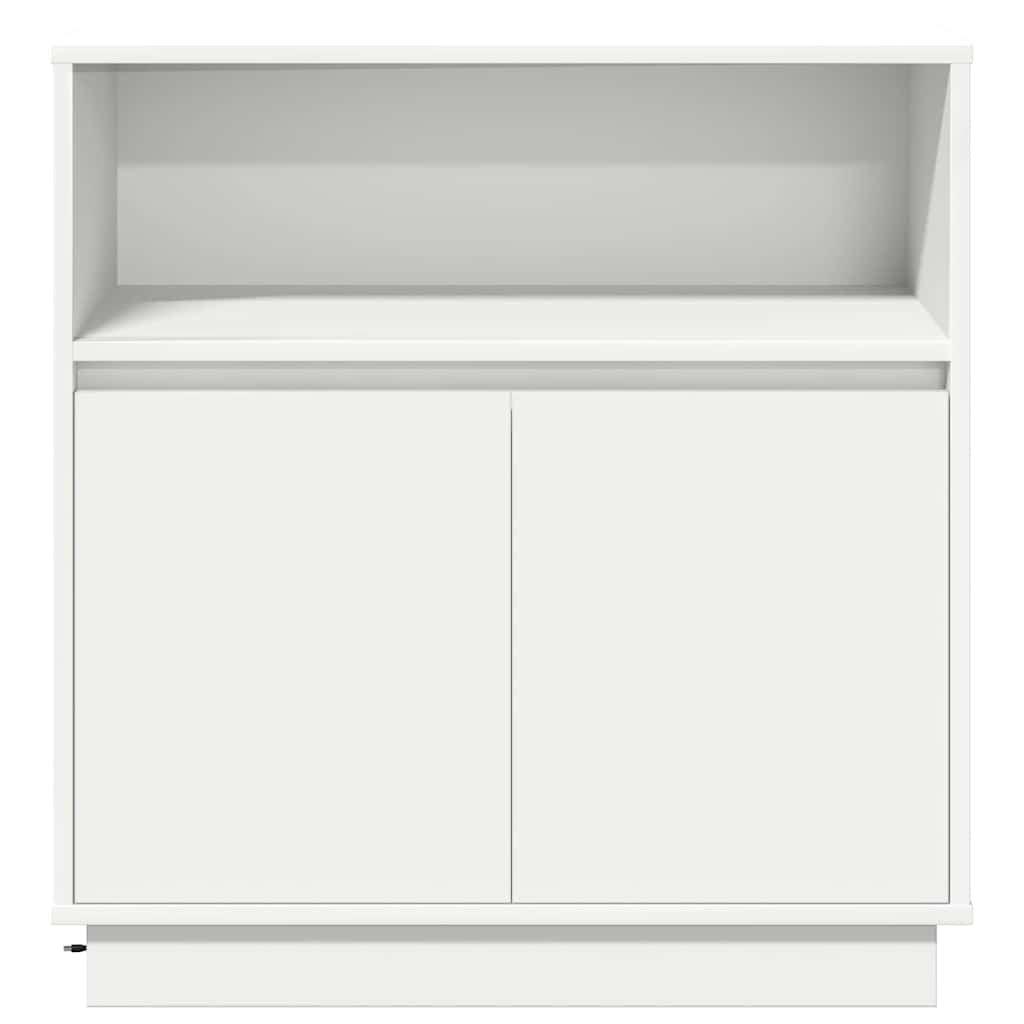 Sideboard with LED White 71 x 34.5 x 75 cm Engineered wood