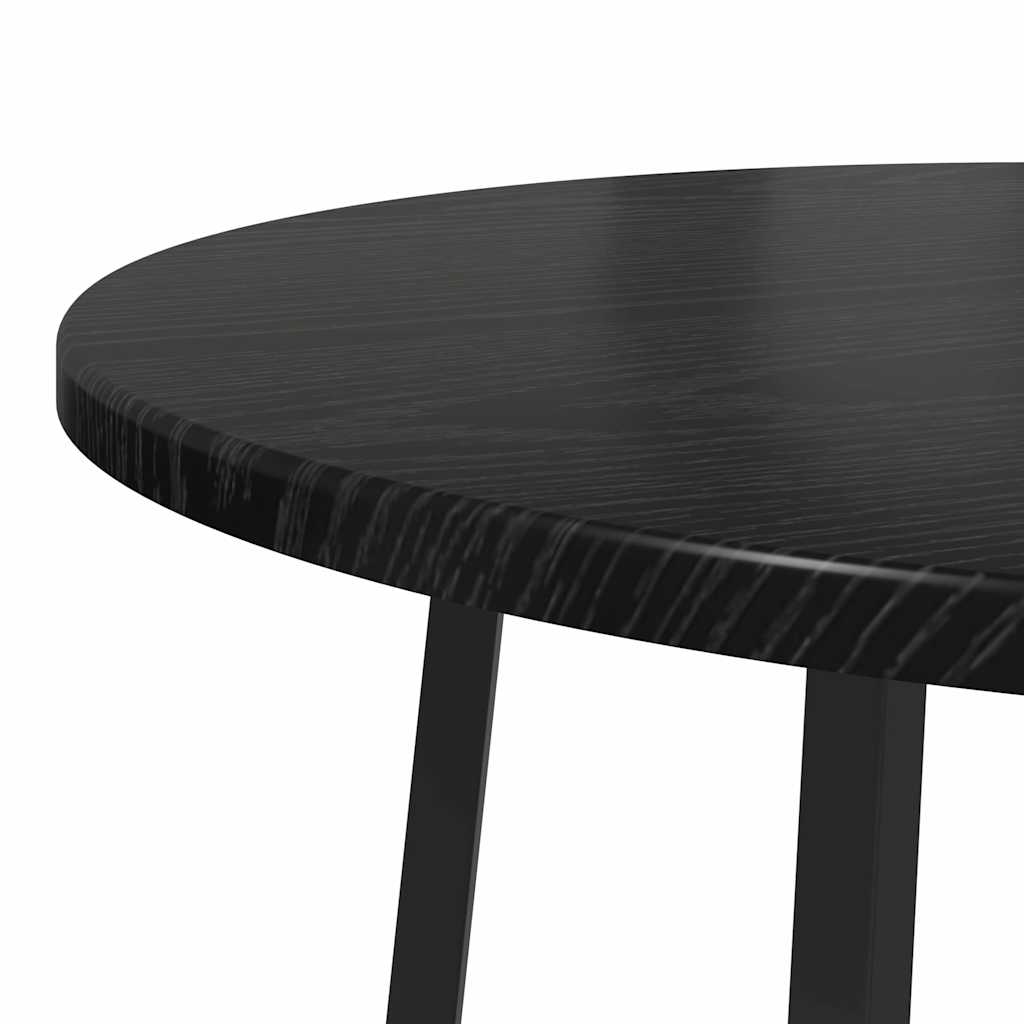 Side Table Set with Shelf 2 pcs Black oak 50 x 50 x 51 cm