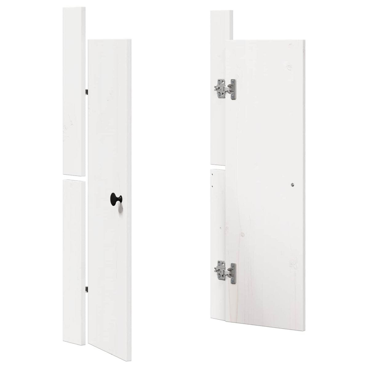 vidaXL Kitchen Door MEPPEL White 50 x 9 x 82 cm Solid Pine wood