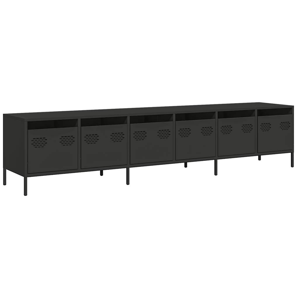 Industrial Steel Large 80 Inch TV Tele Stand Unit Cabinet With 6 Storage Drawers