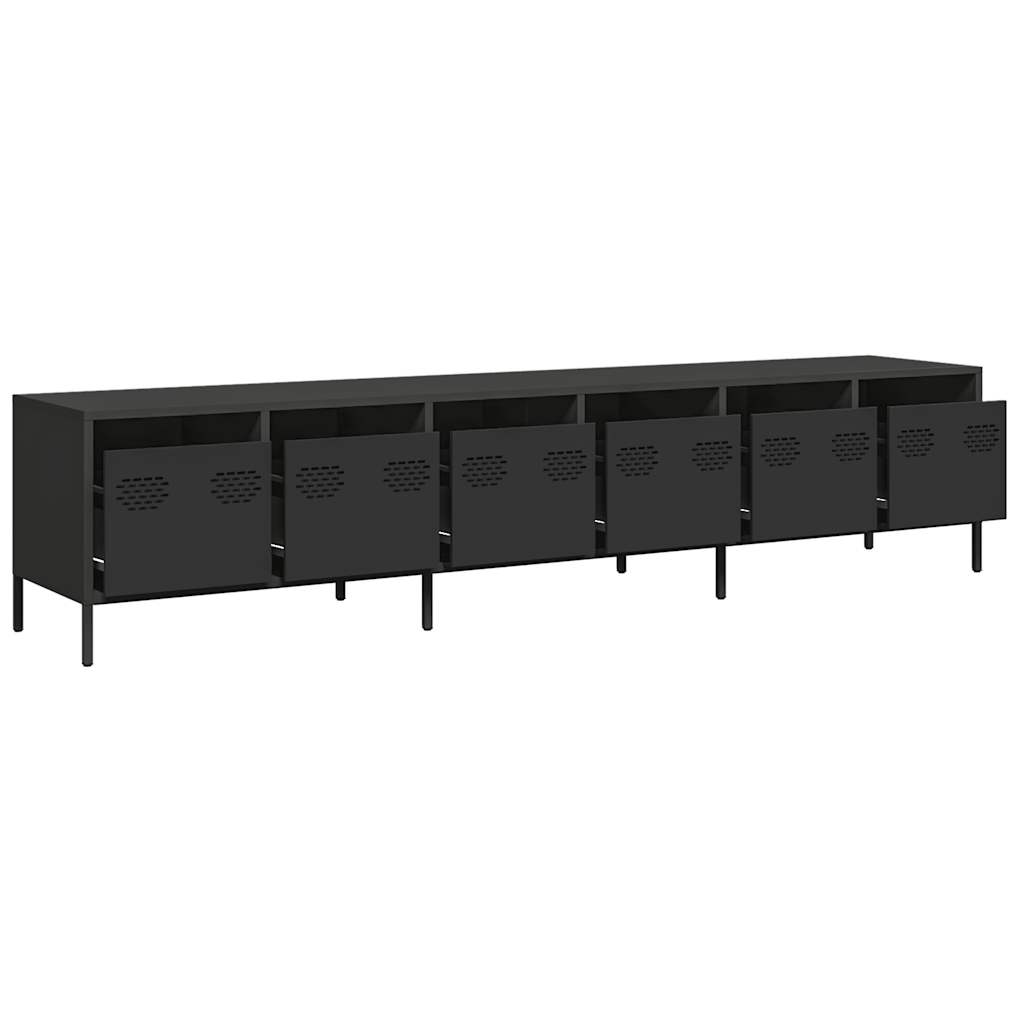 Industrial Steel Large 80 Inch TV Tele Stand Unit Cabinet With 6 Storage Drawers