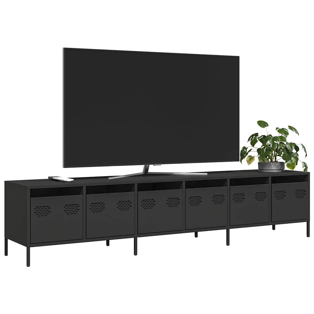 Industrial Steel Large 80 Inch TV Tele Stand Unit Cabinet With 6 Storage Drawers
