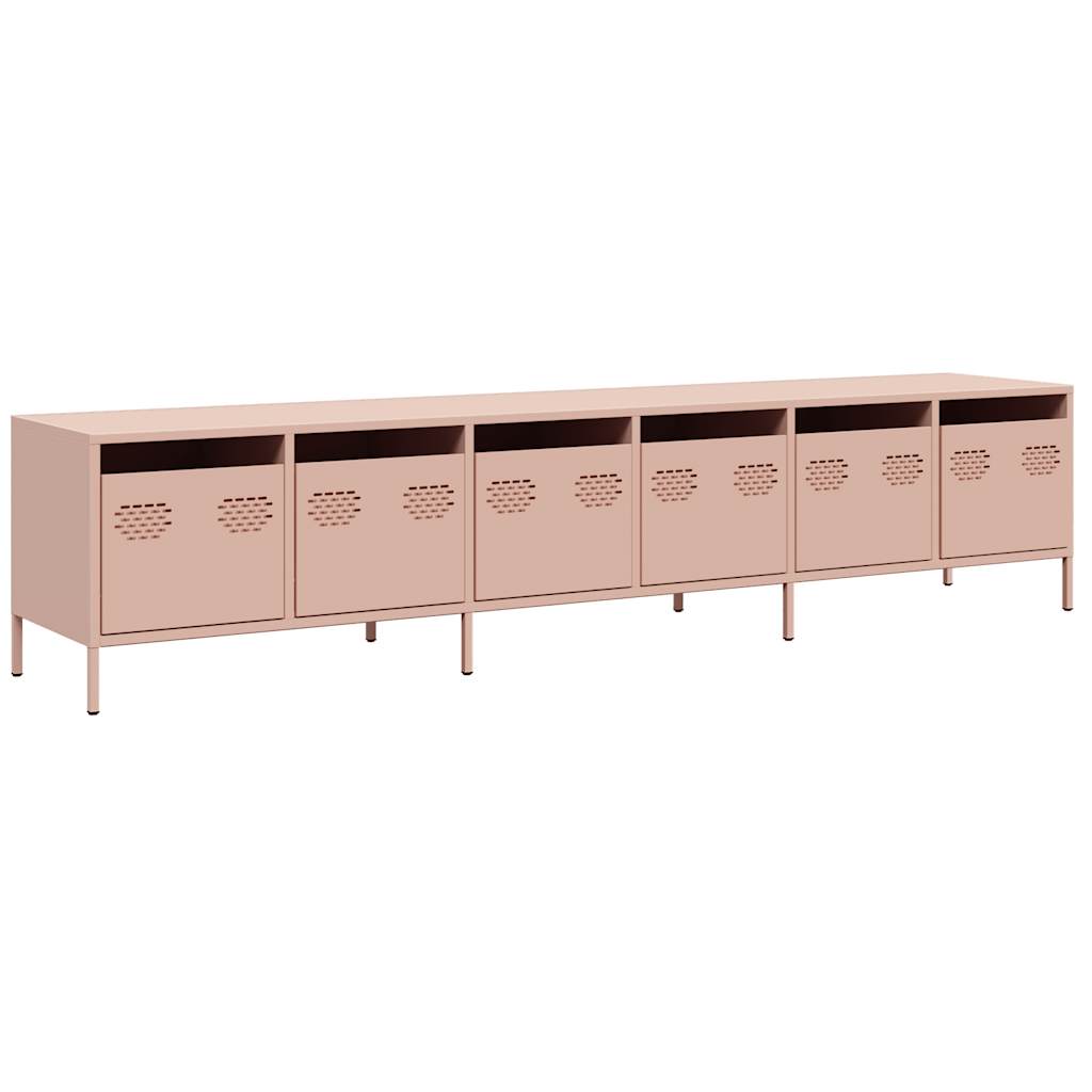 Industrial Steel Large 80 Inch TV Tele Stand Unit Cabinet With 6 Storage Drawers