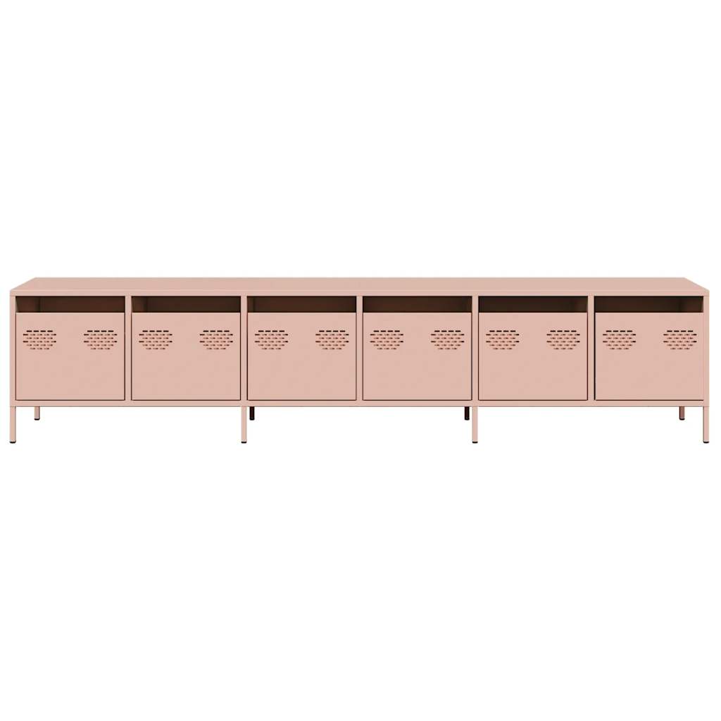Industrial Steel Large 80 Inch TV Tele Stand Unit Cabinet With 6 Storage Drawers