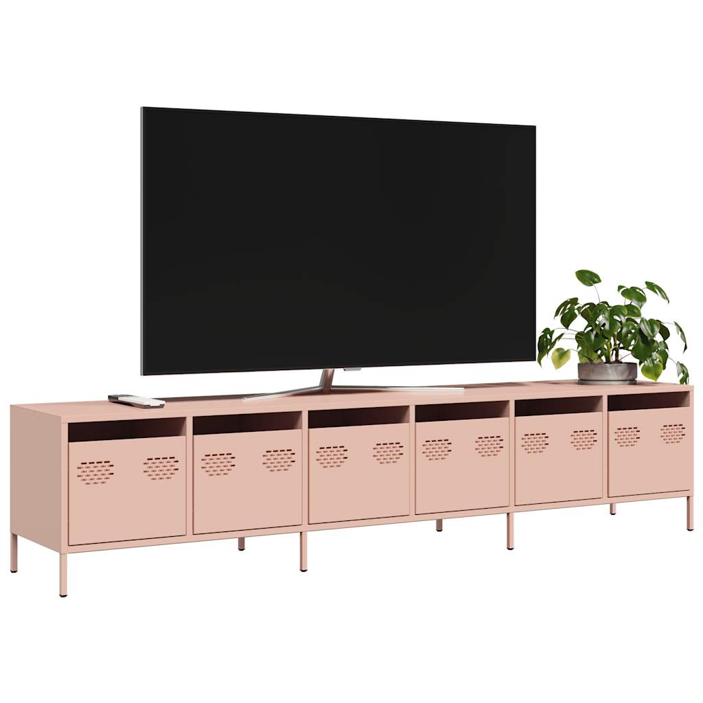Industrial Steel Large 80 Inch TV Tele Stand Unit Cabinet With 6 Storage Drawers