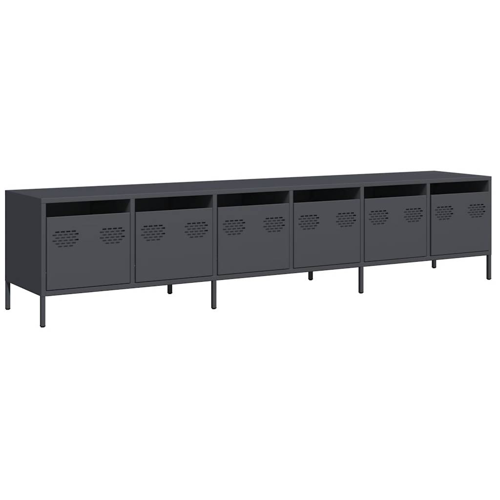 Industrial Steel Large 80 Inch TV Tele Stand Unit Cabinet With 6 Storage Drawers