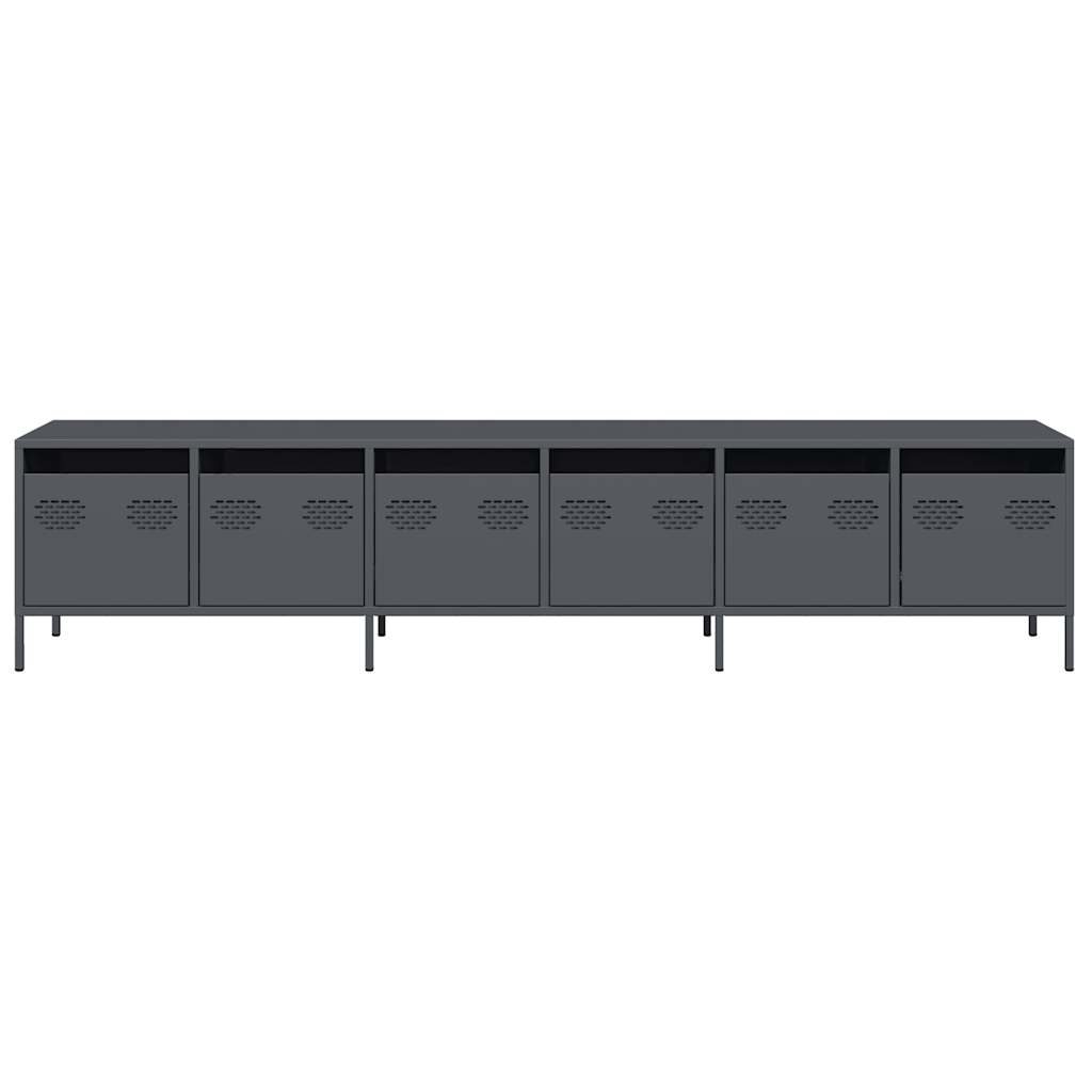 Industrial Steel Large 80 Inch TV Tele Stand Unit Cabinet With 6 Storage Drawers