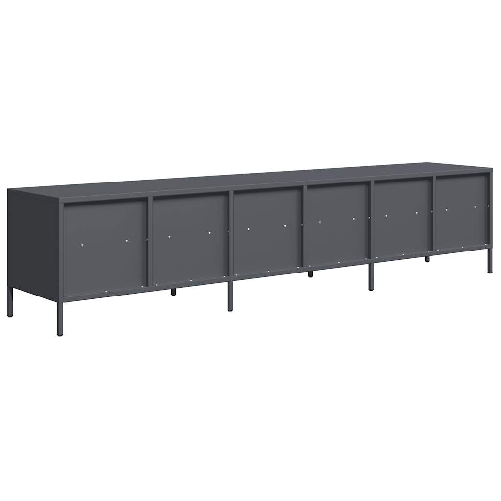 Industrial Steel Large 80 Inch TV Tele Stand Unit Cabinet With 6 Storage Drawers
