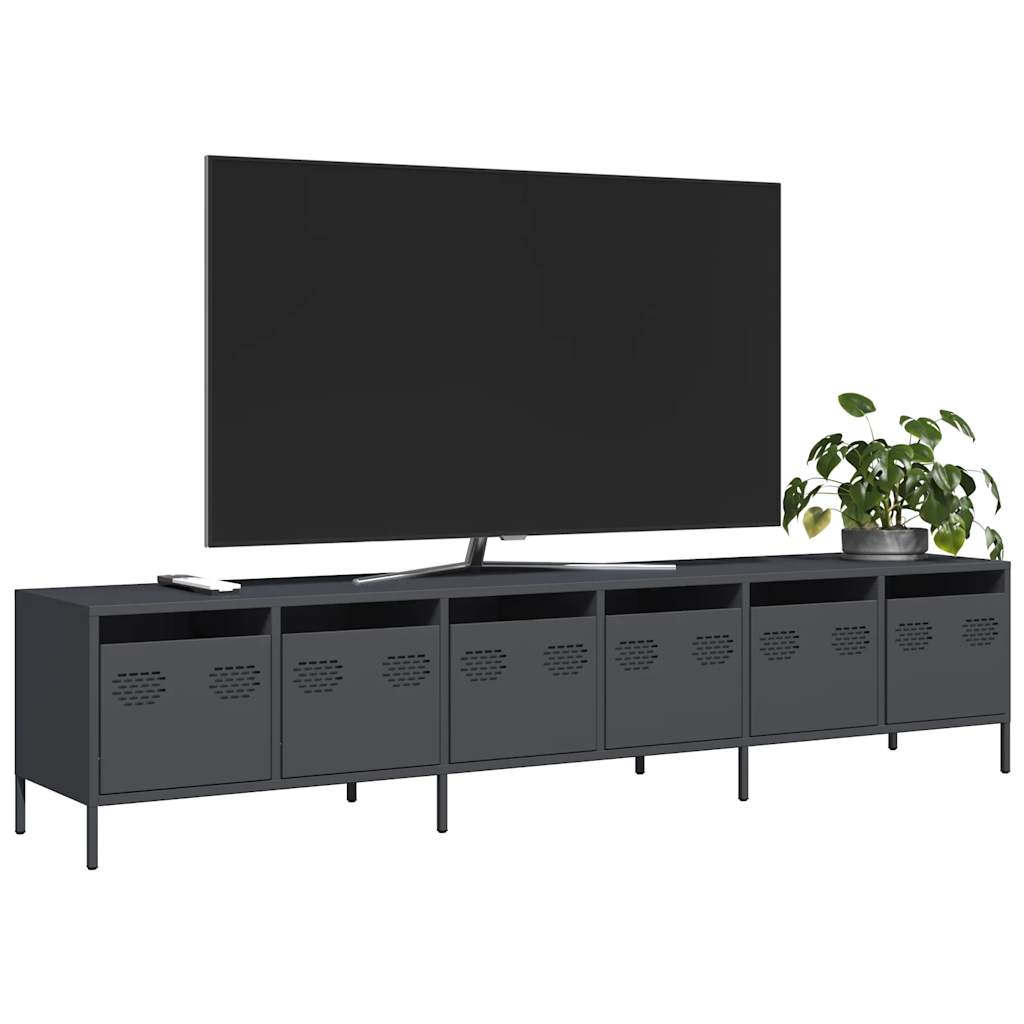Industrial Steel Large 80 Inch TV Tele Stand Unit Cabinet With 6 Storage Drawers