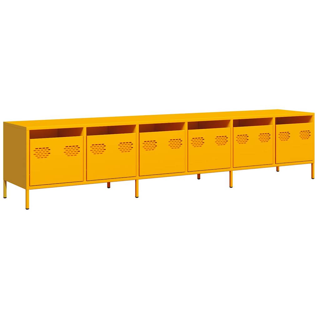 Industrial Steel Large 80 Inch TV Tele Stand Unit Cabinet With 6 Storage Drawers