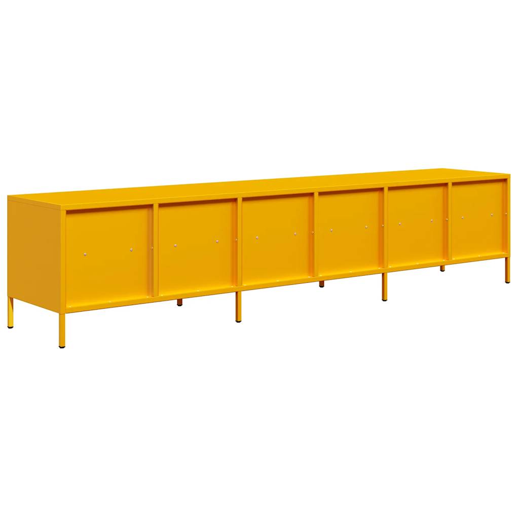 Industrial Steel Large 80 Inch TV Tele Stand Unit Cabinet With 6 Storage Drawers