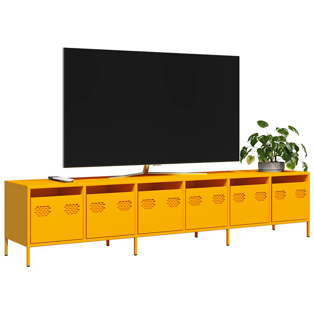 Industrial Steel Large 80 Inch TV Tele Stand Unit Cabinet With 6 Storage Drawers