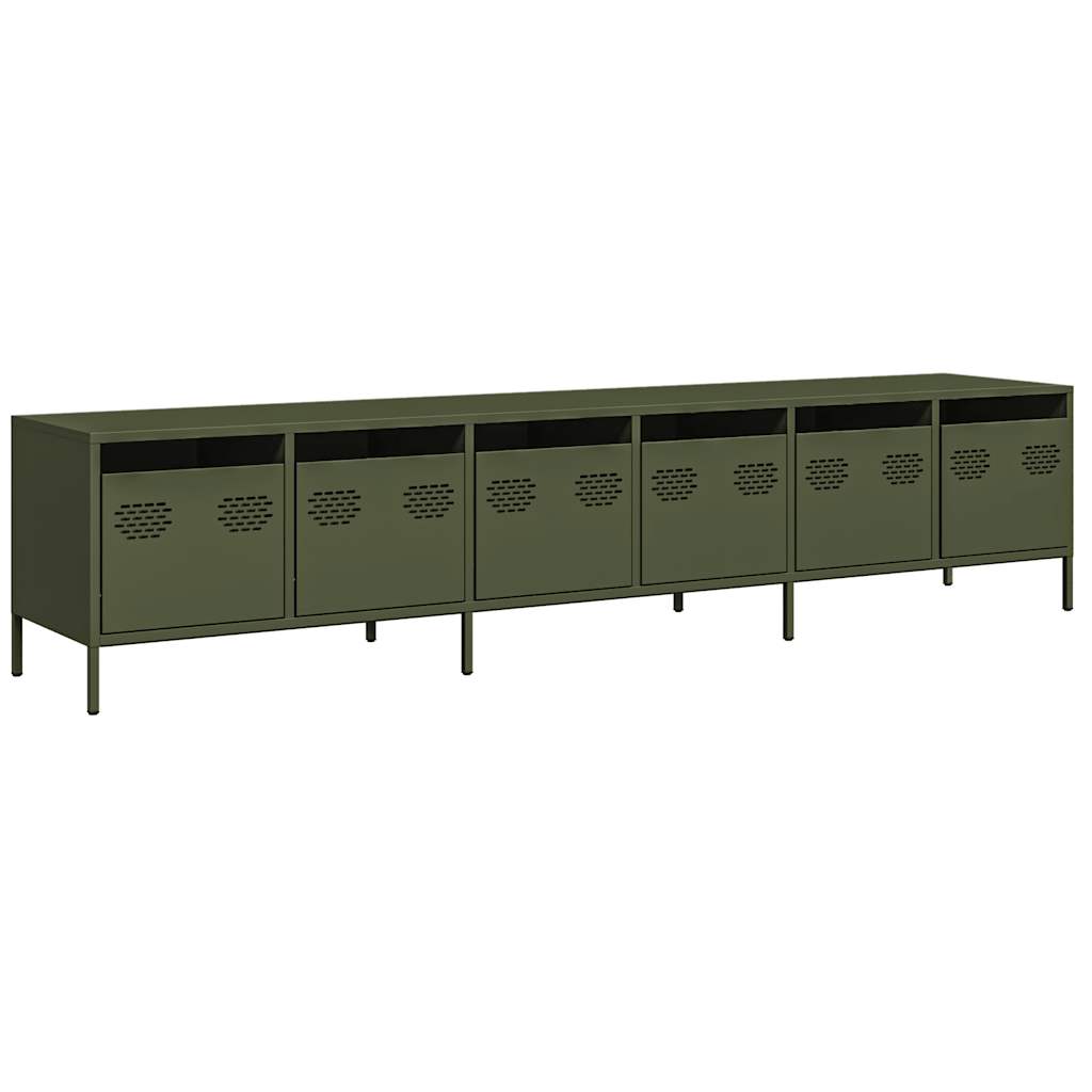 Industrial Steel Large 80 Inch TV Tele Stand Unit Cabinet With 6 Storage Drawers