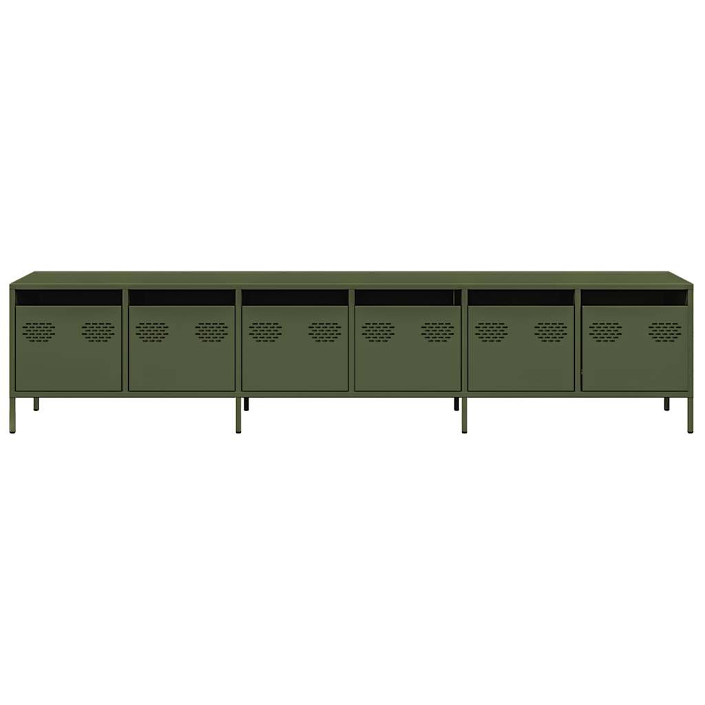 Industrial Steel Large 80 Inch TV Tele Stand Unit Cabinet With 6 Storage Drawers