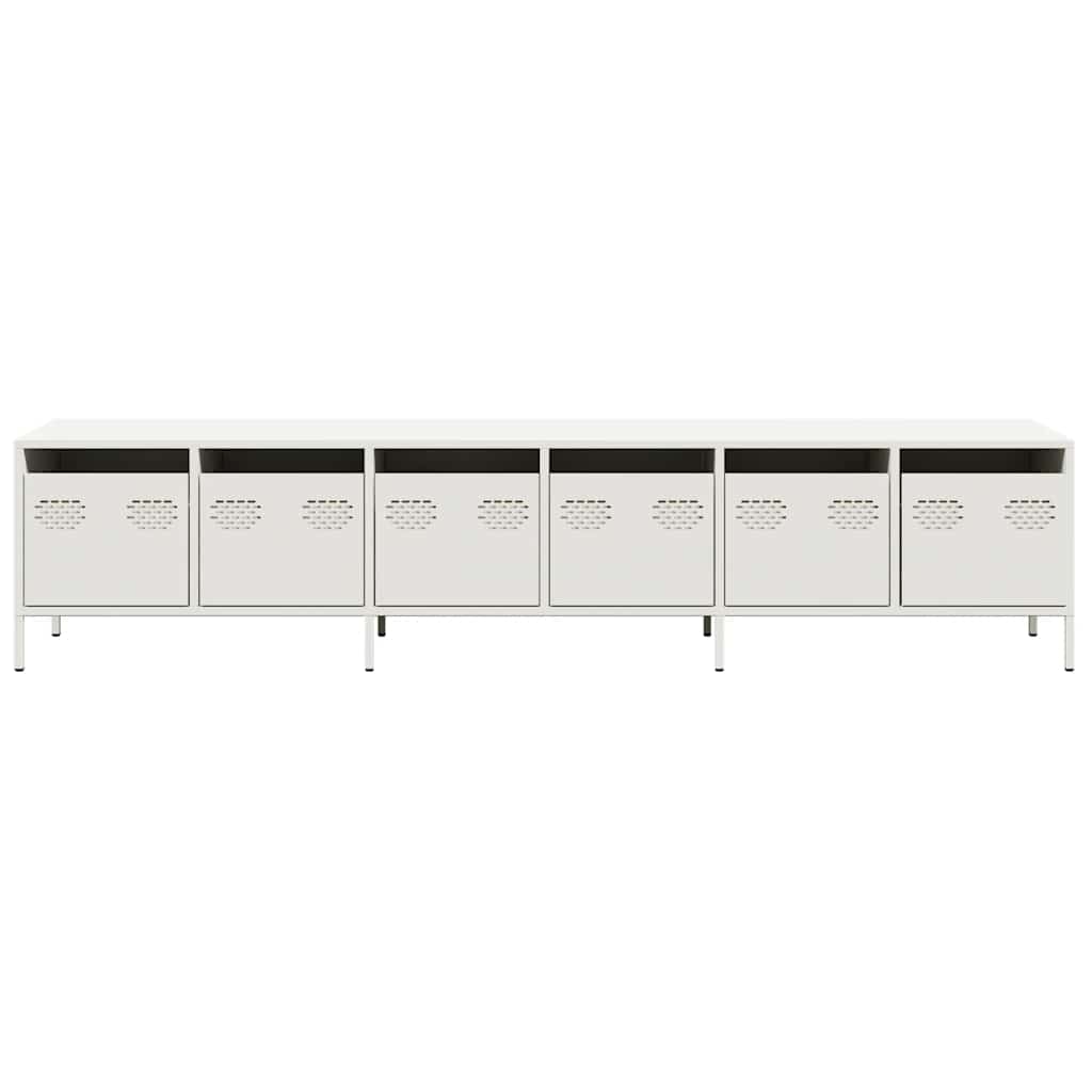Industrial Steel Large 80 Inch TV Tele Stand Unit Cabinet With 6 Storage Drawers