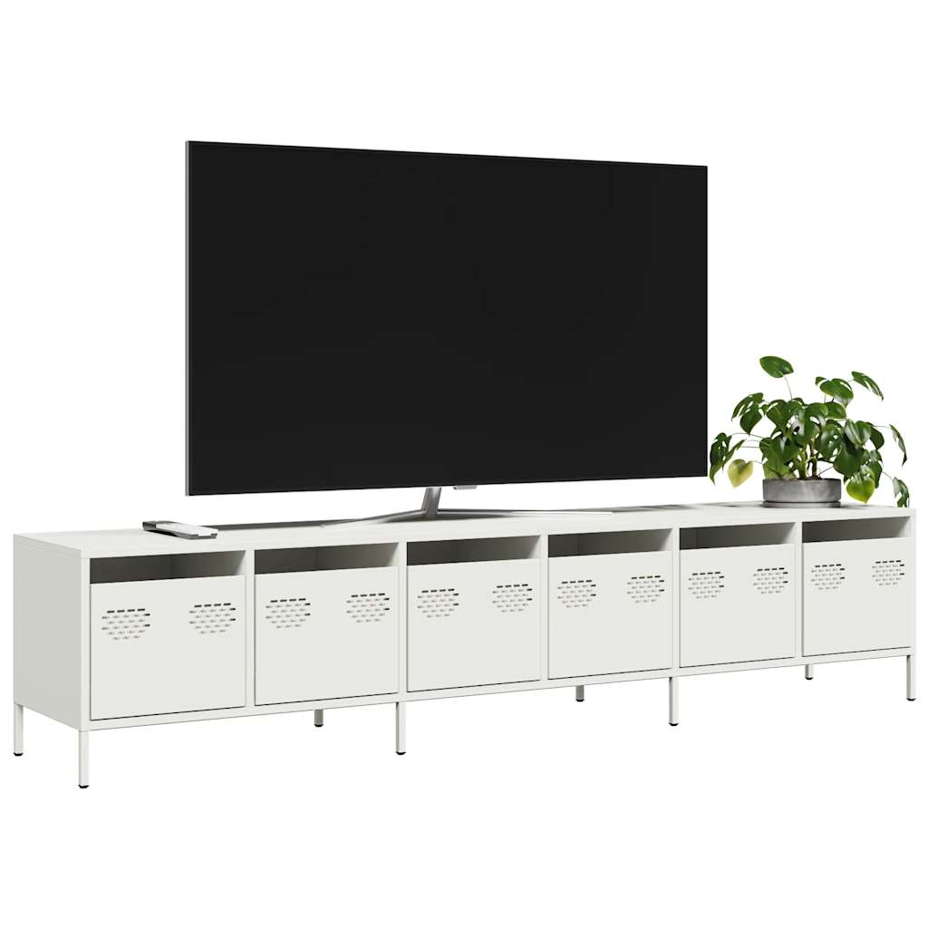 Industrial Steel Large 80 Inch TV Tele Stand Unit Cabinet With 6 Storage Drawers