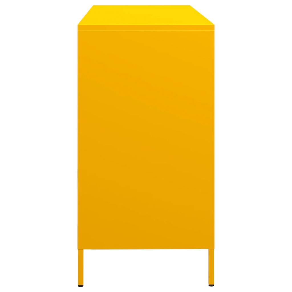 Sideboard Mustard Yellow 135x39x73.5 cm Cold-rolled Steel