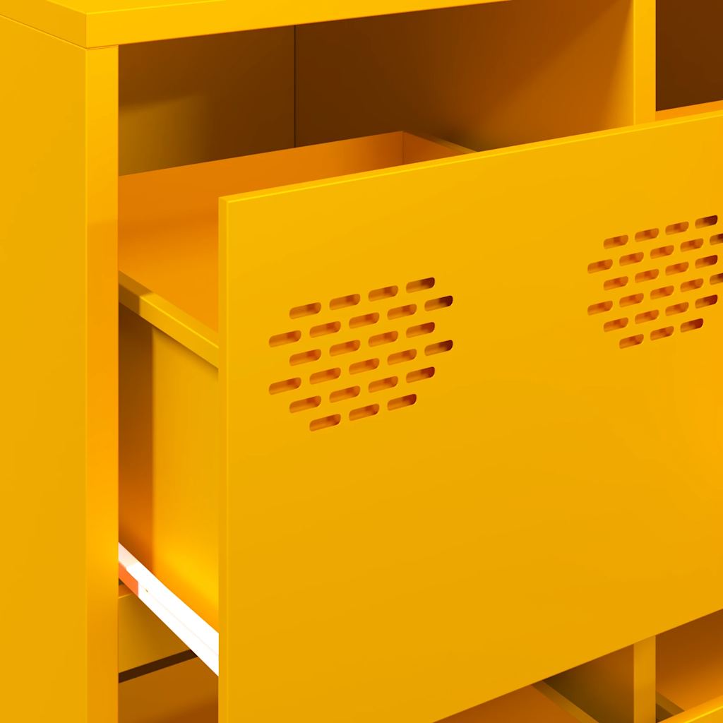 Sideboard Mustard Yellow 135x39x73.5 cm Cold-rolled Steel