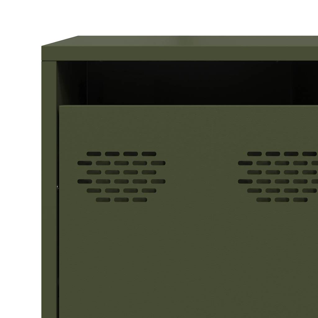 Sideboard Olive Green 135x39x103.5 cm Cold-rolled Steel