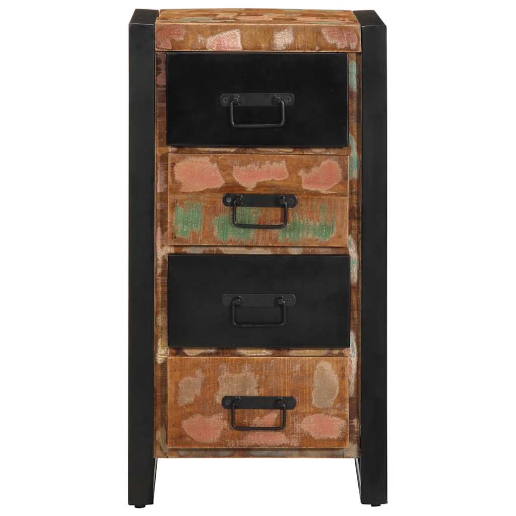 Drawer Cabinet Multicolour 40x40x75 cm Solid Wood Reclaimed