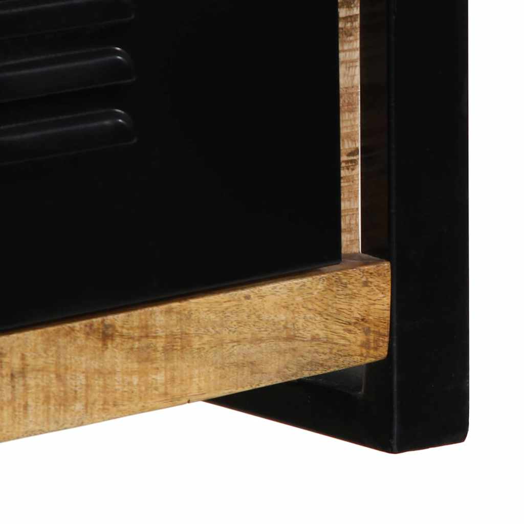 TV Cabinet 100x30x35 cm Solid Rough Wood Mango