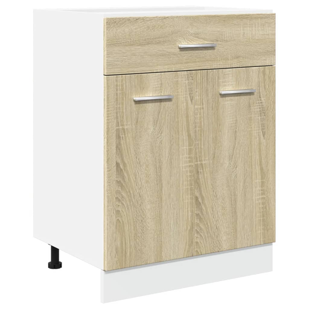 4 Piece Kitchen Cabinet Set Lyon Sonoma Oak Engineered Wood
