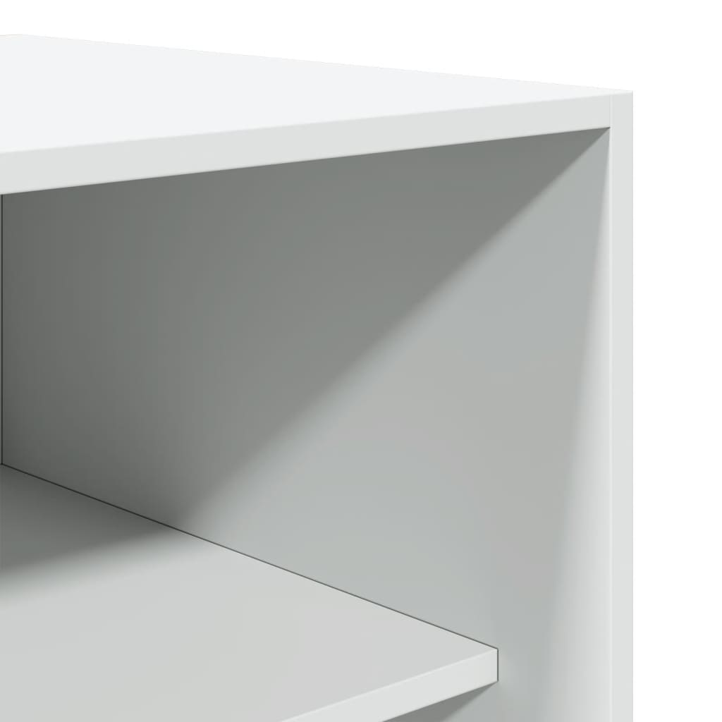 Modern Wooden Open Bedroom Wardrobe With Hanging Clothes Rail & Storage Shelves