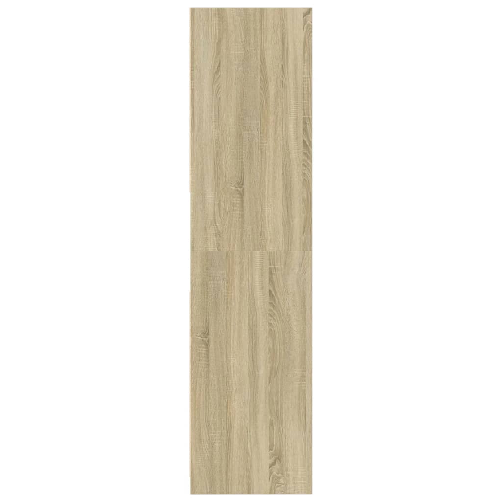 Modern Wooden Open Bedroom Wardrobe With Hanging Clothes Rail & Storage Shelves