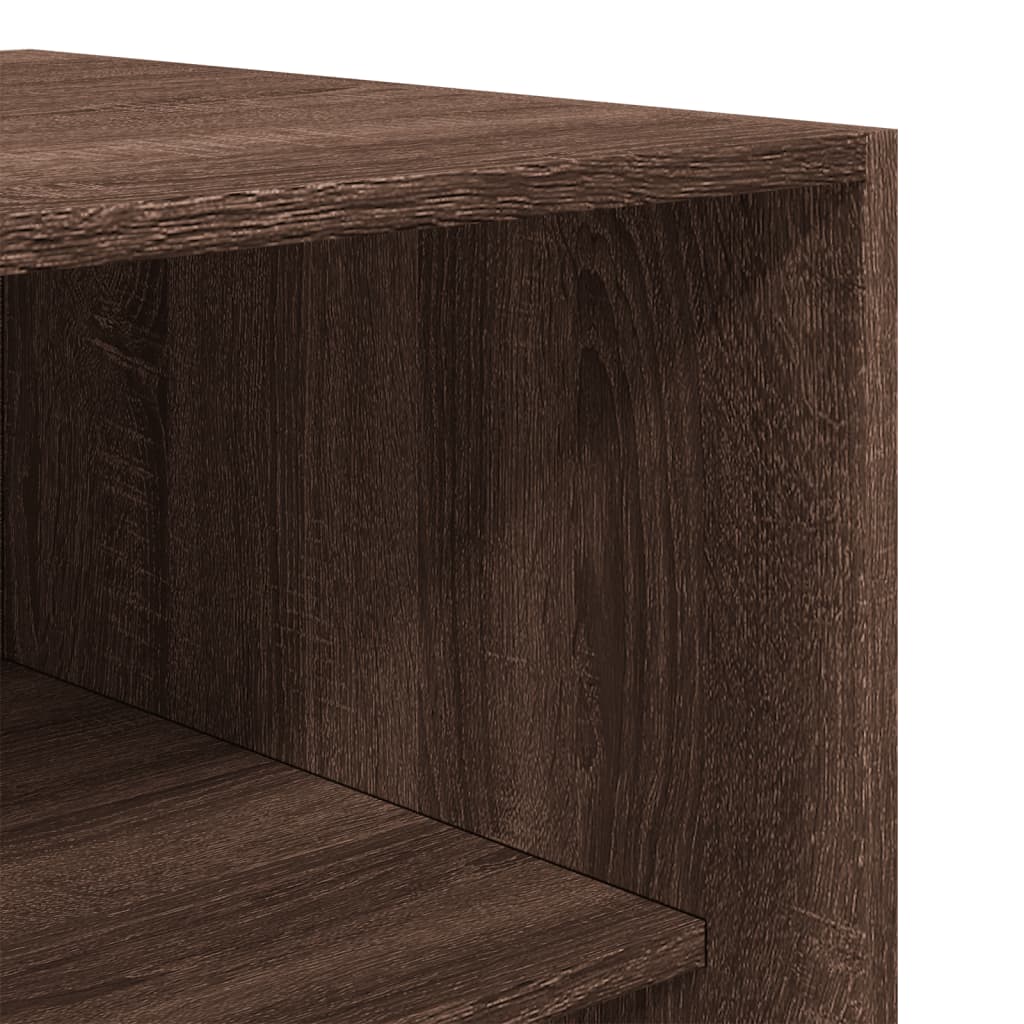 Modern Wooden Open Bedroom Wardrobe With Hanging Clothes Rail & Storage Shelves
