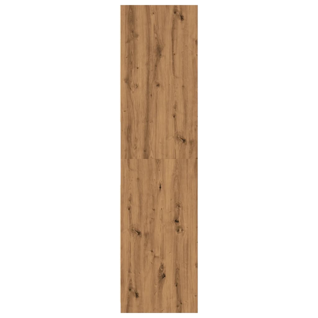 Modern Wooden Open Bedroom Wardrobe With Hanging Clothes Rail & Storage Shelves