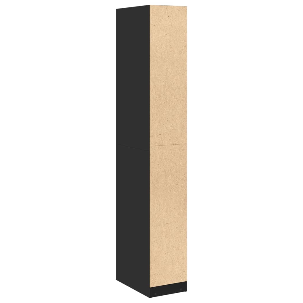 Modern Wooden Narrow Open Bedroom Wardrobe With 2 Storage Drawers Hanging Rail