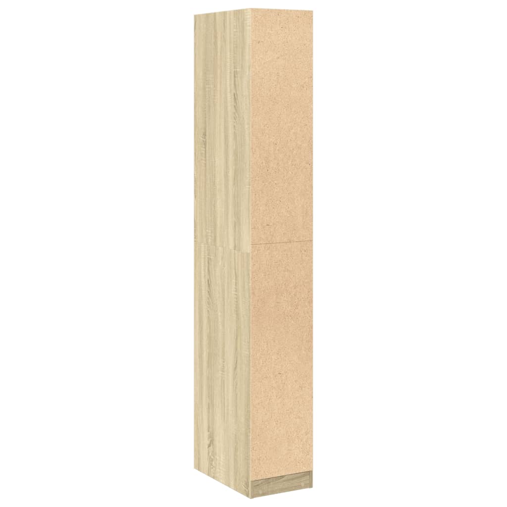 Modern Wooden Narrow Open Bedroom Wardrobe With 2 Storage Drawers Hanging Rail