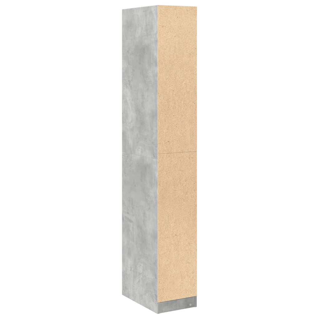 Modern Wooden Narrow Open Bedroom Wardrobe With 2 Storage Drawers Hanging Rail