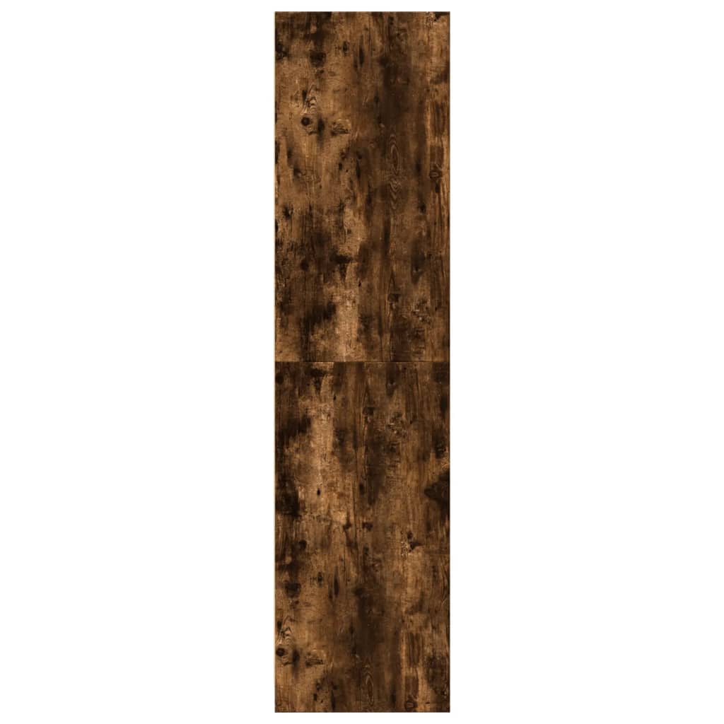 Modern Wooden Narrow Open Bedroom Wardrobe With 2 Storage Drawers Hanging Rail