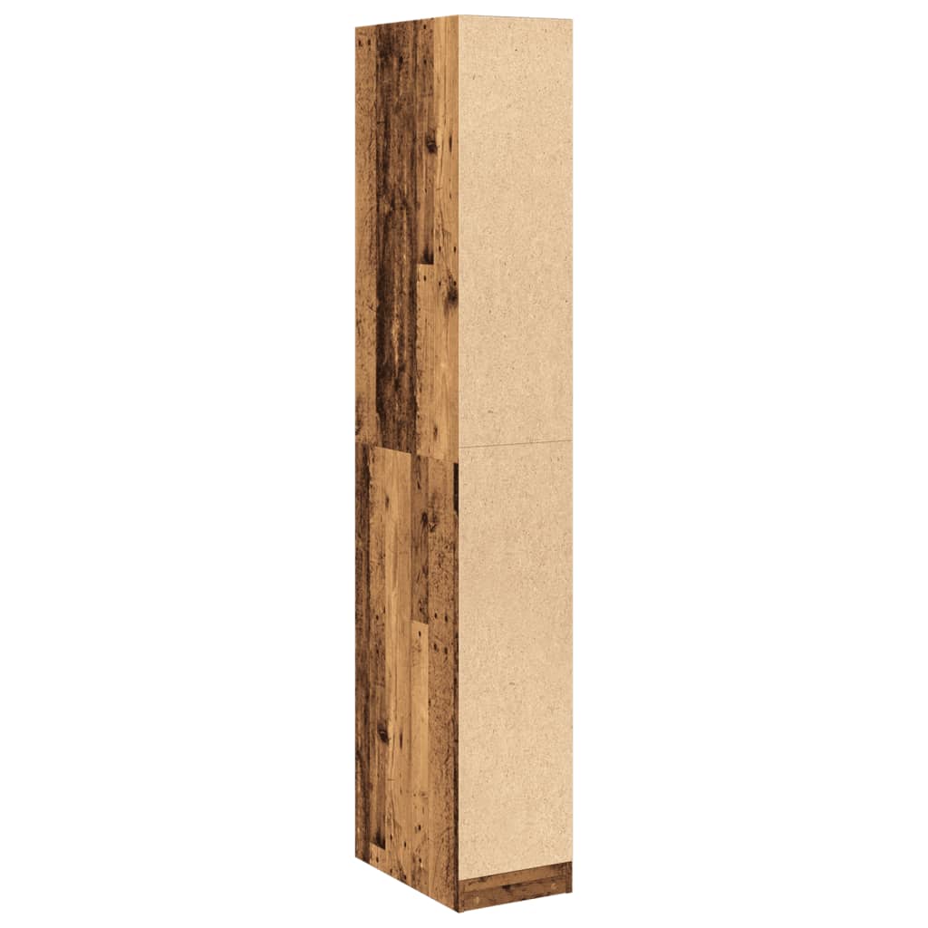 Modern Wooden Narrow Open Bedroom Wardrobe With 2 Storage Drawers Hanging Rail