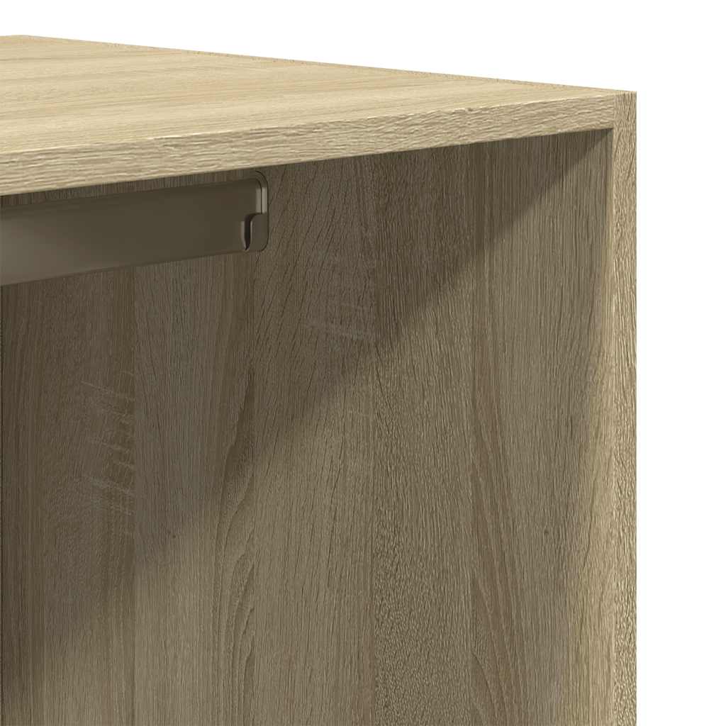 Modern Wooden 80cm Open Tall Bedroom Wardrobe With 2 Drawers Hanging Rail