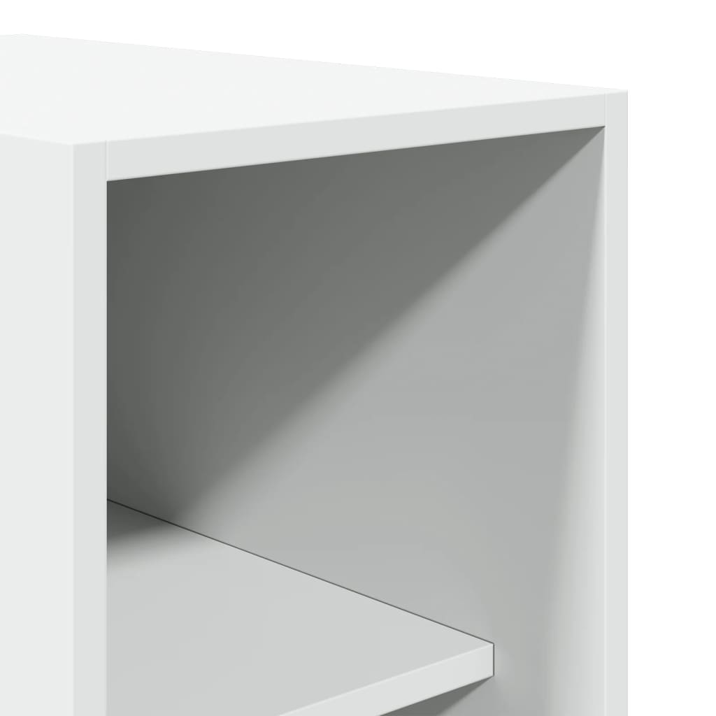 Modern Wooden Narrow Open Bedroom Wardrobe With Shelves & Hanging Clothes Rails