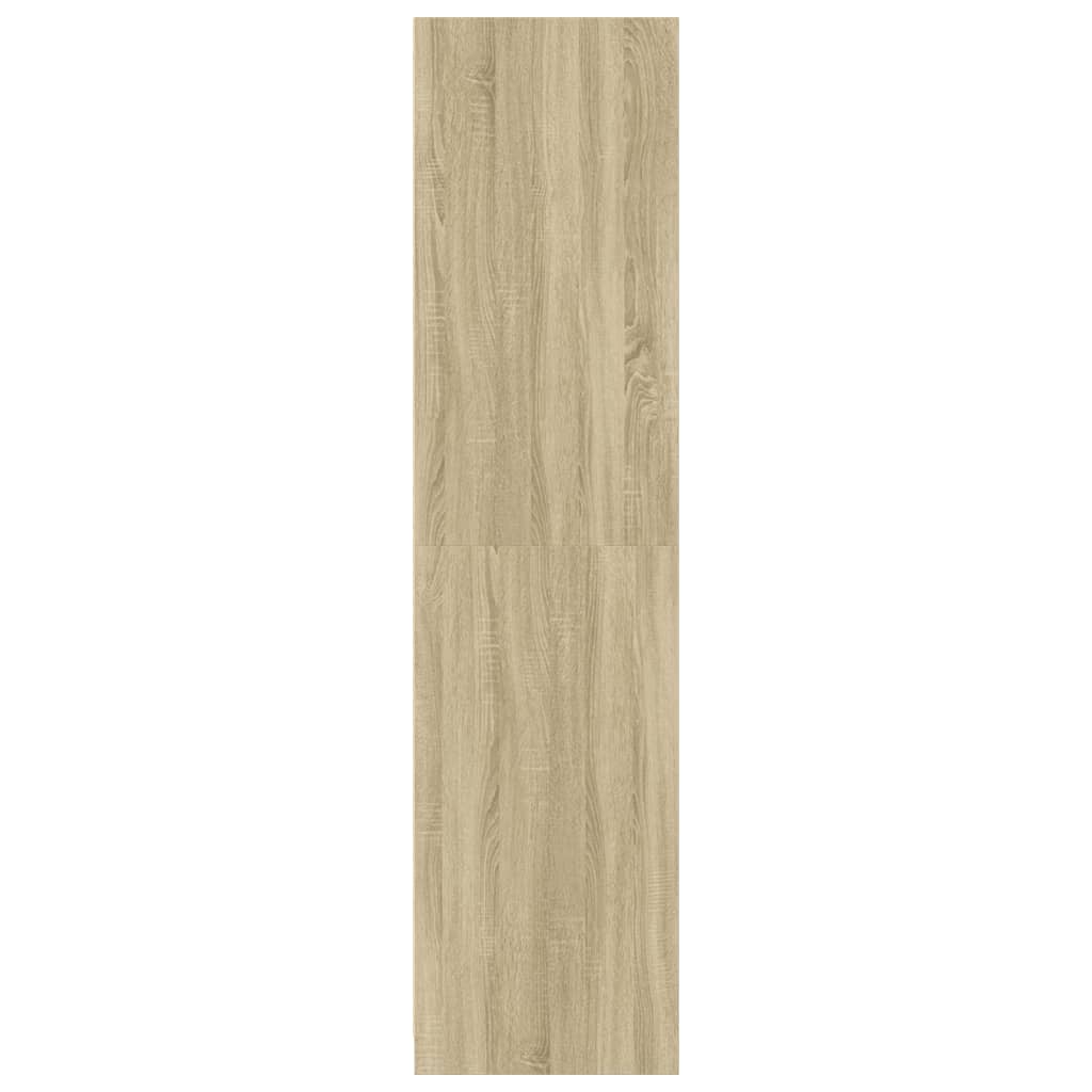 Modern Wooden Narrow Open Bedroom Wardrobe With Shelves & Hanging Clothes Rails