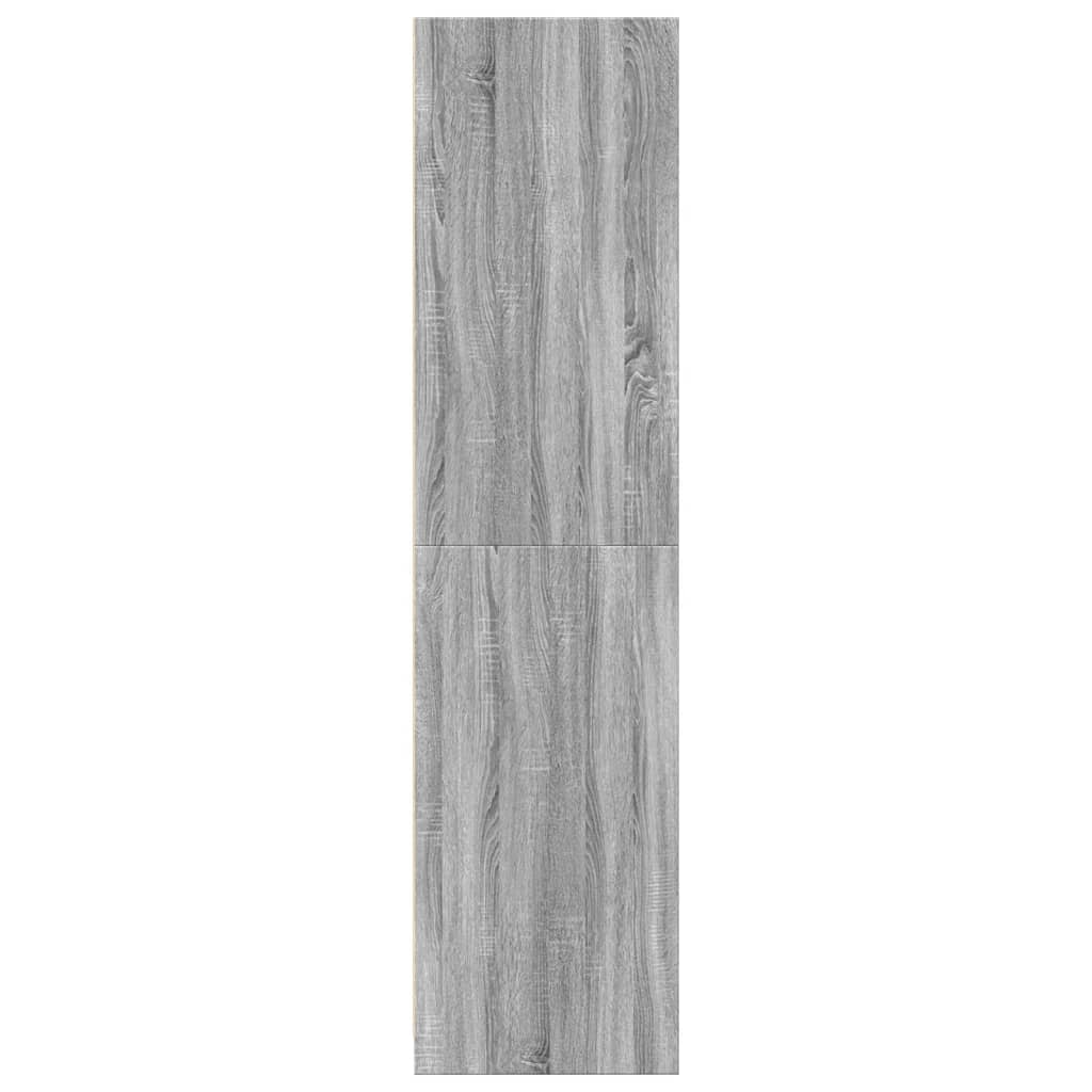 Modern Wooden Narrow Open Bedroom Wardrobe With Shelves & Hanging Clothes Rails