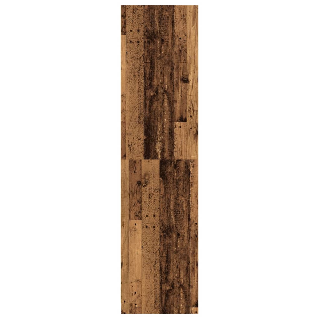 Modern Wooden Narrow Open Bedroom Wardrobe With Shelves & Hanging Clothes Rails