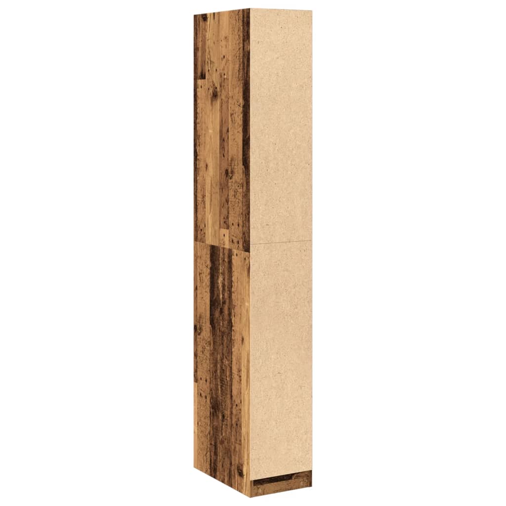 Modern Wooden Narrow Open Bedroom Wardrobe With Shelves & Hanging Clothes Rails