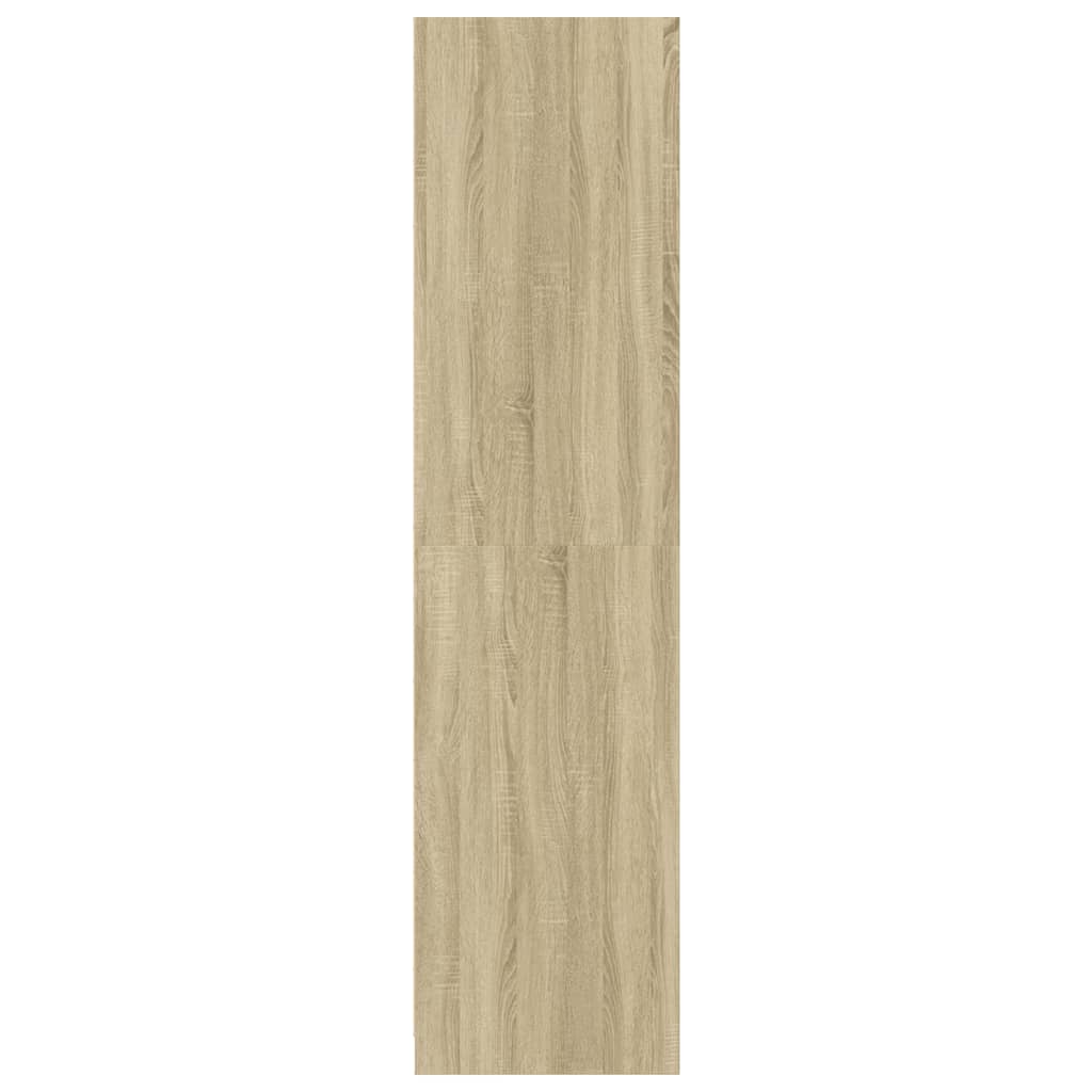 Modern Wooden Tall Open Bedroom Wardrobe With Hanging Clothes Rails Shelves